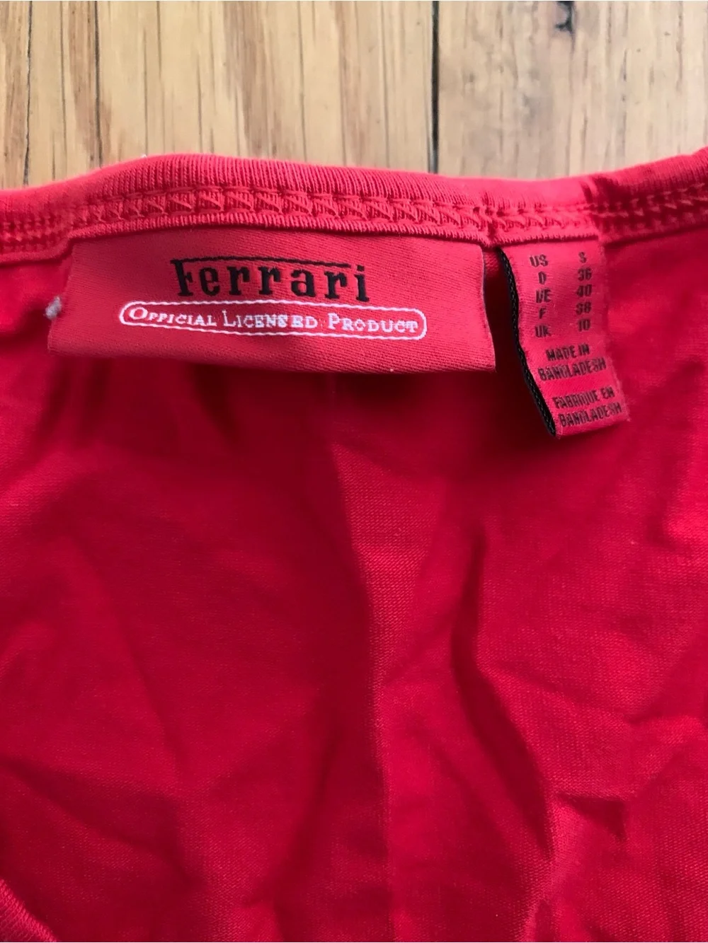 Ferrari Red Slim Women's Tank Top with Shield Logo